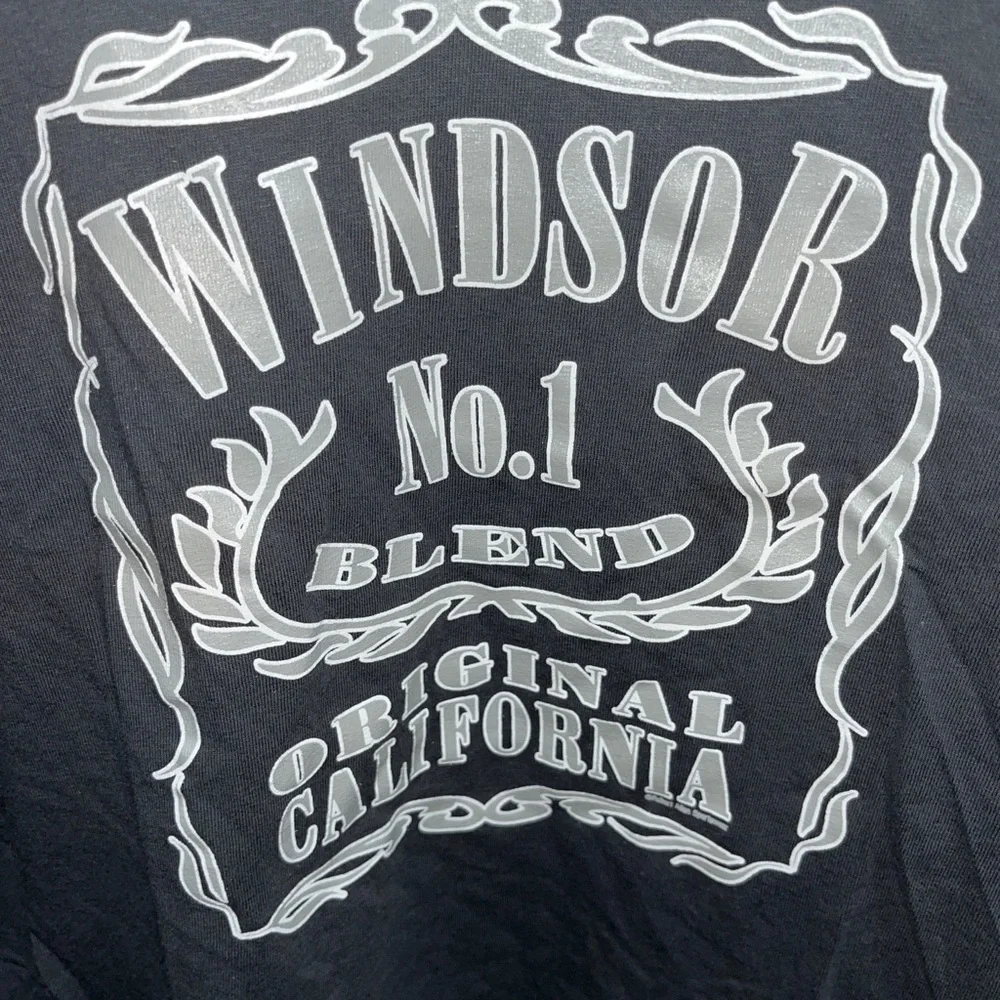 vintage Y2K Windsor California Jack Daniels rip off logo Shirt L Tennessee River